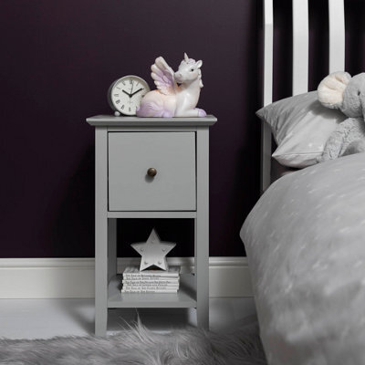 Nöa & Nani Noa & Nani Bedside Table With Drawer In Silk Grey Asora - image 1