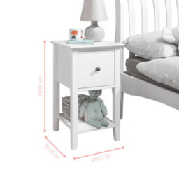 Nöa & Nani Noa & Nani Bedside Table With Drawer In Silk Grey Asora - thumbnail 4