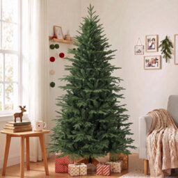 Homcom 7Ft Artificial Christmas Tree Solid Pine Wood Stand, Green - thumbnail 9