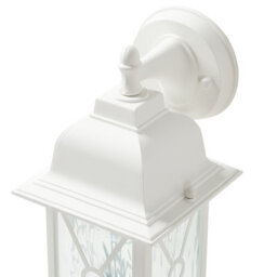 Beliani Matte White Outdoor Lantern Wall Light, Iron And Aluminium, Warm White, 16 X 16 X 30Cm - thumbnail 5