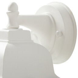 Beliani Matte White Outdoor Lantern Wall Light, Iron And Aluminium, Warm White, 16 X 16 X 30Cm - thumbnail 4