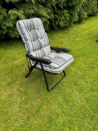 Glendale Garden & Leisure Glendale Sandbanks Grey Deluxe Recliner - thumbnail 1