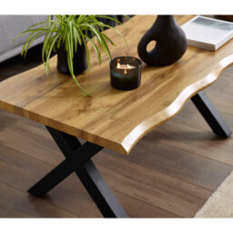 Julian Bowen Harvey Coffee Table - Oak And Black - thumbnail 7