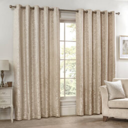 Emma Barclay Eden Lined Eyelet Curtains, Cream - 46 X 54 Inch Pair - thumbnail 4