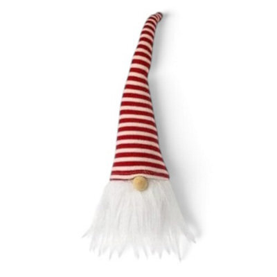 Heaven Sends Christmas Red & White Striped Gonk Decoration - 23 X 7 Cm, Mixed Textiles, Indoor Festive Ornament