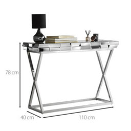 CARME Home Knightsbridge Silver Console Table - thumbnail 4