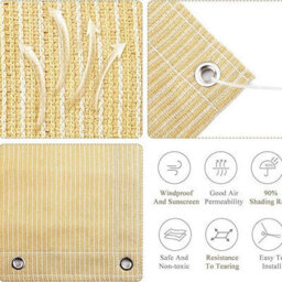 Beige 3X4M Rectangular Shade Sail - thumbnail 4