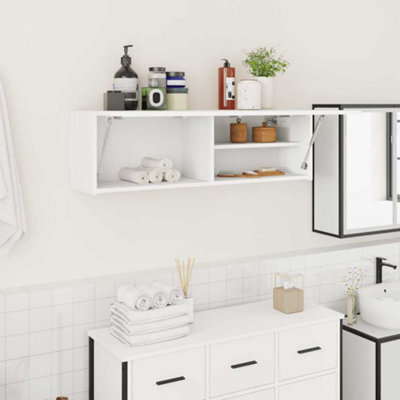 Vidaxl Bathroom Wall Cabinet White 100X25X30 Cm Engineered Wood - image 1