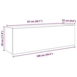 Vidaxl Bathroom Wall Cabinet White 100X25X30 Cm Engineered Wood - thumbnail 3