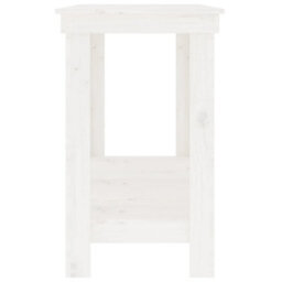 Berkfield Rustic Work Bench White 140X50X80 Cm Solid Wood Pine - thumbnail 6