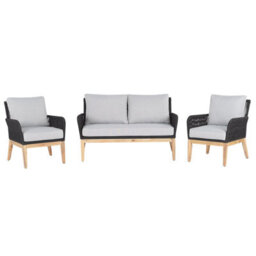 Beliani Garden Lounge Set With Table 4 Seater Merano Acacia Wood Grey - thumbnail 5