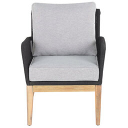 Beliani Garden Lounge Set With Table 4 Seater Merano Acacia Wood Grey - thumbnail 9