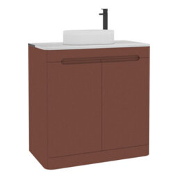 Royal Bathrooms Venice 800mm Terracotta Clay Freestanding Bathroom Countertop Vanity Unit 2 Drawer With Lyon Basin - thumbnail 7