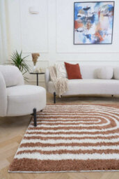 The Rugs Moodi Shaggy Terra Tawny Rug Runner Scandinavian Thick High Pile For Living Rooms, Bedrooms, Hallways, Kitchens - thumbnail 2