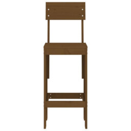 Berkfield Bar Stools 2 Pcs Honey Brown 40X48.5X115.5 Cm Solid Wood Pine - thumbnail 4