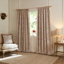 Voyage Maison Voyage Cervino Leaf Jacquard Pencil Pleat Curtain Pair, Damson, (W) 229Cm X (D) 137Cm - thumbnail 2