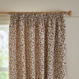 Voyage Maison Voyage Cervino Leaf Jacquard Pencil Pleat Curtain Pair, Damson, (W) 229Cm X (D) 137Cm - thumbnail 3