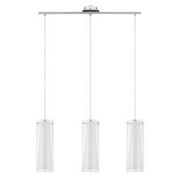 GoodHome Dimonika White Chrome Effect 3 Lamp Pendant Ceiling Light, (Dia)110mm - thumbnail 2
