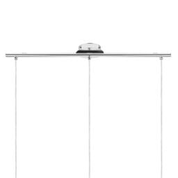 GoodHome Dimonika White Chrome Effect 3 Lamp Pendant Ceiling Light, (Dia)110mm - thumbnail 5