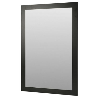 Clifton 900 X 600mm Bathroom Matt Dark Grey Mirror (Central) - image 1
