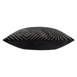 Paoletti Evoke Cut Velvet Polyester Filled Cushion, Black, 55 X 55Cm - thumbnail 3