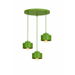 Luminosa Lighting Luminosa Simply Cluster Pendant Ceiling Light Green 3X E27 - thumbnail 1
