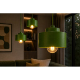 Luminosa Lighting Luminosa Simply Cluster Pendant Ceiling Light Green 3X E27 - thumbnail 3