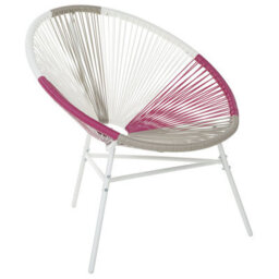 Beliani Multicolour Pe Rattan Papasan Garden Chair With Steel Tripod Base, W76 X D76 X H85Cm - thumbnail 4