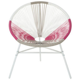 Beliani Multicolour Pe Rattan Papasan Garden Chair With Steel Tripod Base, W76 X D76 X H85Cm - thumbnail 2