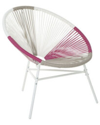 Beliani Multicolour Pe Rattan Papasan Garden Chair With Steel Tripod Base, W76 X D76 X H85Cm - thumbnail 3