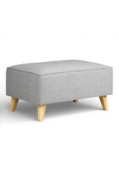 Loft Home Aria Classic Light Grey Fabric Footstool - thumbnail 2