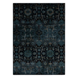 RugsX Wool Carpet Omega Karaja Flowers Dark Blue 235X350 Cm - thumbnail 2