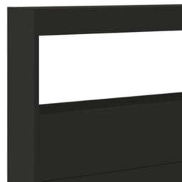 Berkfield Headboard Cabinet With Led Black 220X17X102 Cm - thumbnail 9