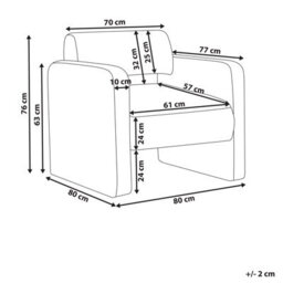 Beliani Armchair Hallsberg Boucle Off-White - thumbnail 3