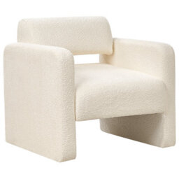 Beliani Armchair Hallsberg Boucle Off-White - thumbnail 4