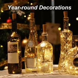 Amorly Set Of 10 Wine Bottle Cork Lights, 10 Led Warm White Battery Powered Fairy Lights For Wedding & Party Decoration - thumbnail 5