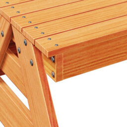 Berkfield Picnic Table For Kids Wax Brown 88X97X52 Cm Solid Wood Pine - thumbnail 7