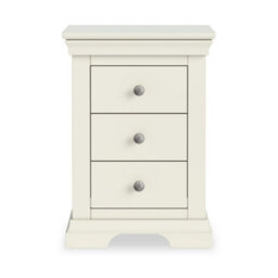 Colette Cream 3 Drawer Bedside Table - Fully Assembled By Roseland Furniture - thumbnail 5