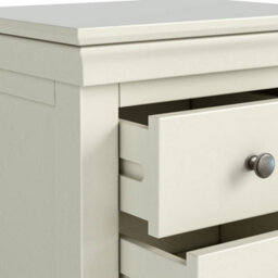 Colette Cream 3 Drawer Bedside Table - Fully Assembled By Roseland Furniture - thumbnail 9