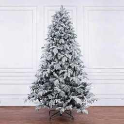 Accessotech Frosted Fit 7Ft Christmas Tree Snow Effect Artificial Nordic Balsam Fir Noble Pine Decoration
