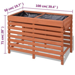 Vidaxl Planter 100X50X71 Cm Wood - thumbnail 5