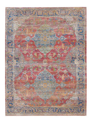 Traditional Rug, Stain-Resistant Floral Rug, Anti-Shed Rug, Persian Multi Rug For Bedroom, Living Room-160Cm X 229Cm