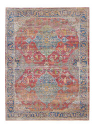Traditional Rug, Stain-Resistant Floral Rug, Anti-Shed Rug, Persian Multi Rug For Bedroom, Living Room-160Cm X 229Cm - thumbnail 1