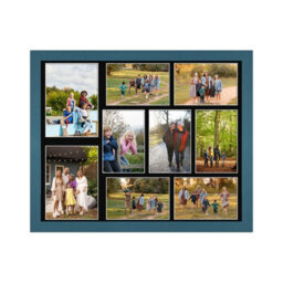 AK Frames 20X16 Navy Blue Modern Multi Photo Frame With Black Mount - Holds 9 Apertures (2X) 7X5, (7X) 6X4 Photos - thumbnail 1