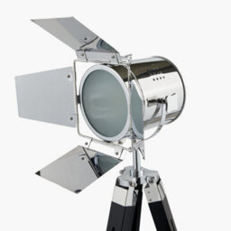 Pacific Lifestyle Silver And Black Tripod Floor Lamp - thumbnail 5
