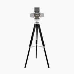 Pacific Lifestyle Silver And Black Tripod Floor Lamp - thumbnail 4