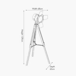 Pacific Lifestyle Silver And Black Tripod Floor Lamp - thumbnail 9