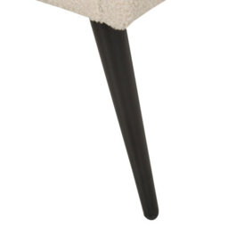 Wyld And Coco Boucle Bedside Table Beige With Drawer And Rose-Gold Handle, W46 X D38 X H49Cm - thumbnail 8