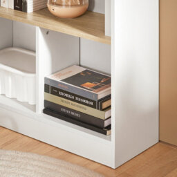 Sobuy Fwt104-Nw, Office Desk Folding Desk With 5 Storage Shelves, Wood Effect,w70Xd25Xh85 - thumbnail 9