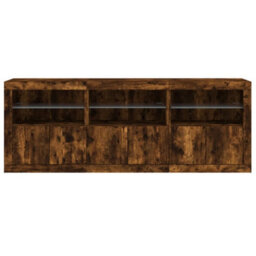 Berkfield Sideboard With Led Lights Smoked Oak 181.5X37X67 Cm - thumbnail 6